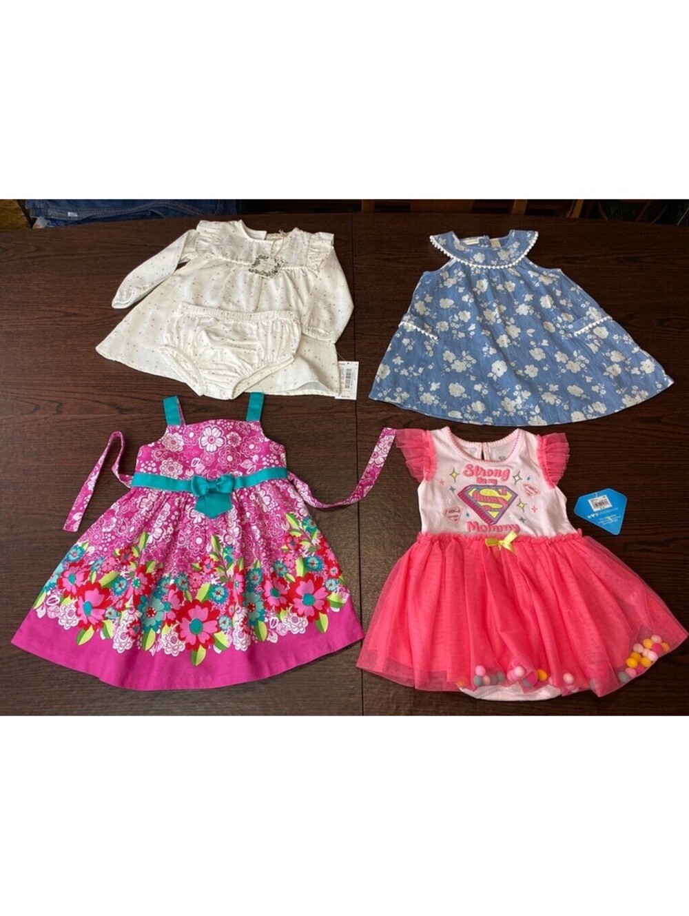 4 Bonnie Baby First Impressions Supergirl Chelsea Violet 18M Dress Spring Summer